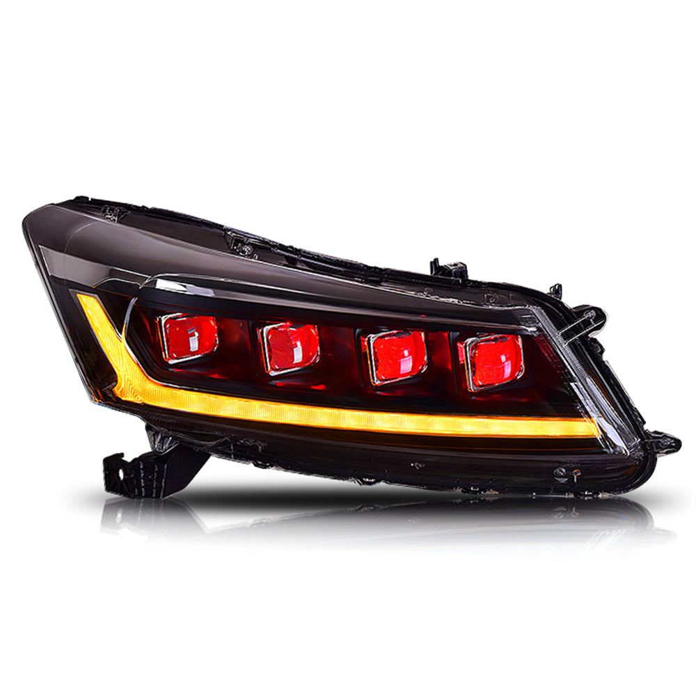 LED Headlights For 2008-2012 Honda Accord MK8 DRL Sequential Turn Signal - KuerLED