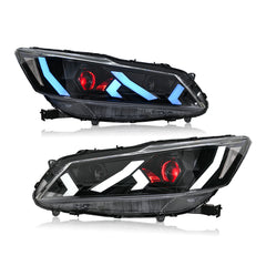 LED Headlight for 2016-2017 Accord 4door (Include Hybrid/LX/Touring Models),Easy Installation, Plug and Play with Devil Eye - Kuerled