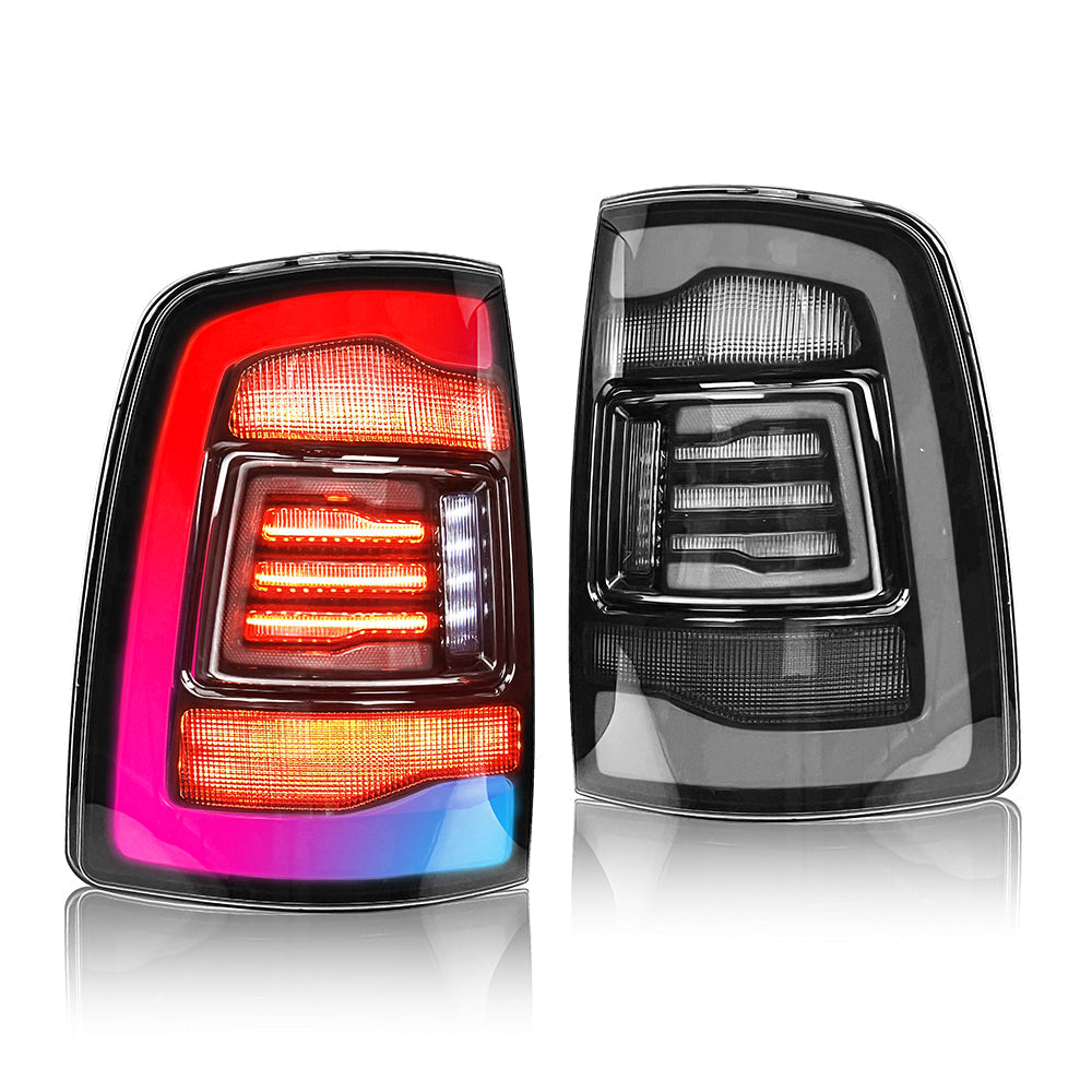 KuerLED RGB Tail Lights for 2009-2018 Dodge Ram 1500 Rear Lamps Assembly Dynamic led light bar - KuerLED