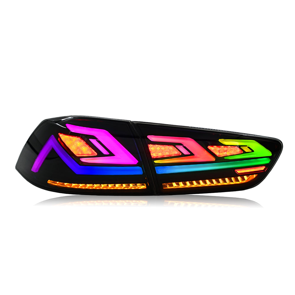 RGB LED Tail Lights for 2008–2017 Mitsubishi Lancer & EVO X – Sequential Rear Lamps with Startup Animation