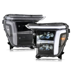 Full LED Headlights Pair for 2021 – 2023 Ford F-150, Four-Projector with DRL, Startup & Sequential Turn Animation, Plug & Play (Copy)