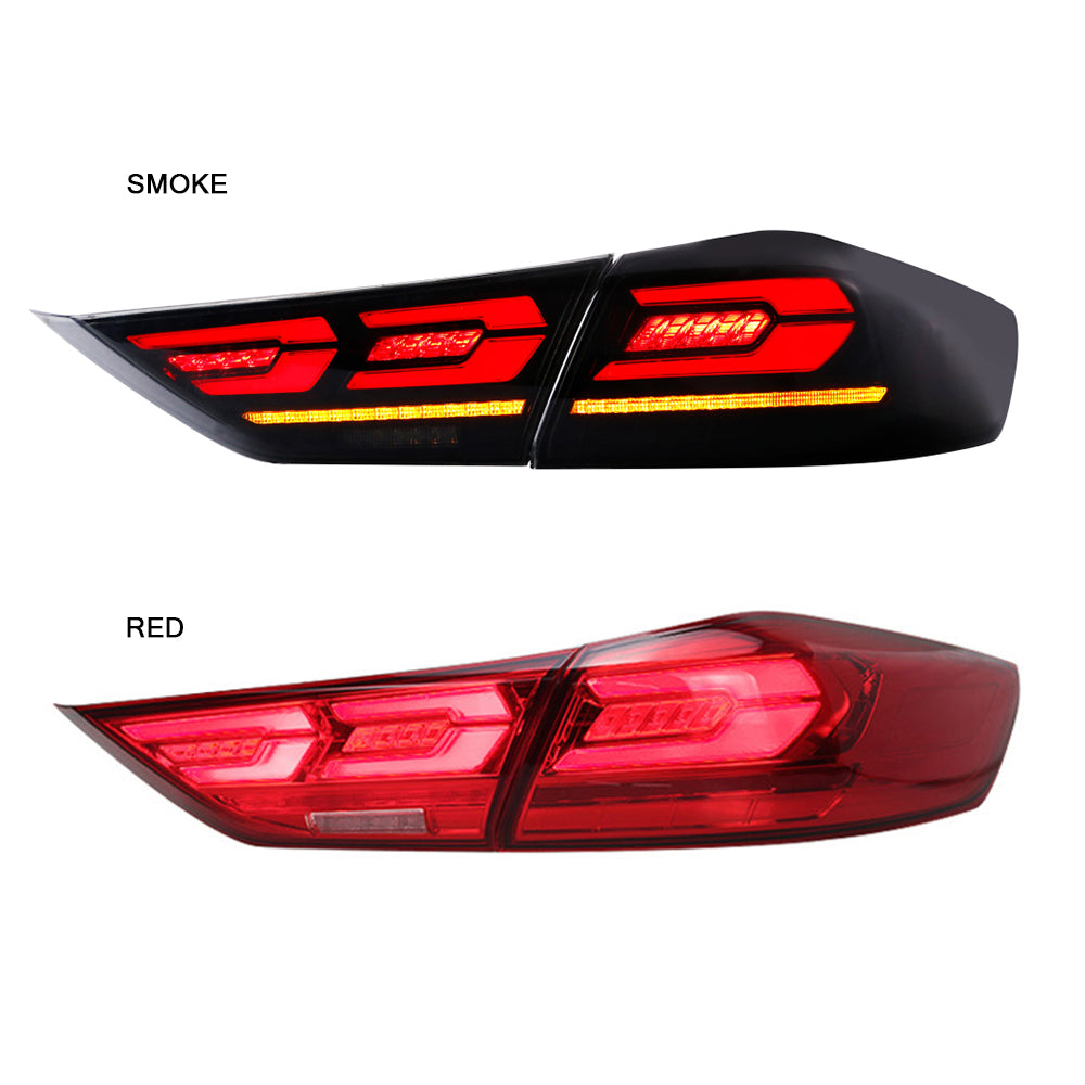 For 2015-2018 Hyundai Elantra Led Tail Lights With Start-up Animation Sequential Breathing Turn Signal Replace(Smoked/Red) - KuerLED