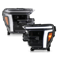 Full LED Headlights Pair for 2024 – 2026 Ford F-150, With DRL, Plug & Play, Only for Lariat, King Ranch, Platinum,Raptor