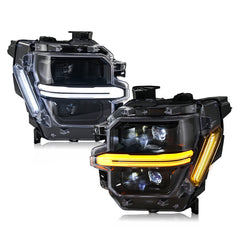 Full LED Headlights Pair for 2024–2025 Ford F-150, Dual-Projector with DRL, Startup & Sequential Turn Animation, Plug & Play for STX / XLT / XL