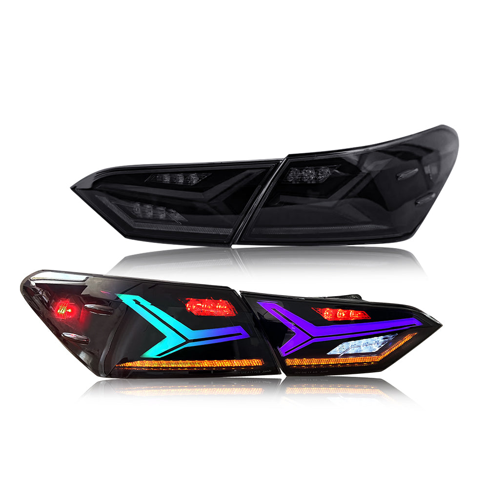 Rgb Led Rear RGB LED Tail Lights for Toyota Camry 8th Gen 2018-2024 Rear Lamp Assem ...