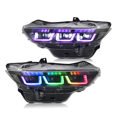 RGB LED Headlight with Triple Projector for 2024–2025 Ford Mustang EcoBoost / GT | Dynamic Animation & App Control