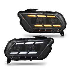 Premium Triple-Projector LED Headlights For 2010-2014 Ford Mustang | Plug & Play Upgrade | Dynamic Sequential Signals