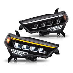 Quad Beam LED Headlights For 2014-2022 Toyota 4Runner Turn Front Lamp DRL Assembly - KuerLED