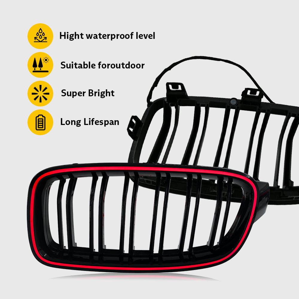 BMW 3 Series LED Grille Lights (2013-2018), RGB Front Grille Upgrade for F30/F35/M3 Models - Kuerled