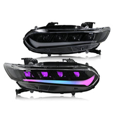 RGB Headlight For 2018-2021 Honda Accord LX/Ex/EXL/Sport/SE 10th Gen Headlight Assembly - KuerLED