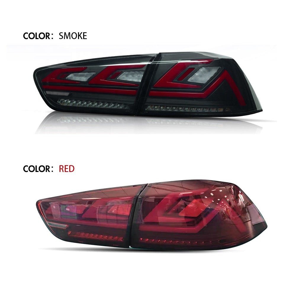 LED Tail Lights for 2008–2017 Mitsubishi Lancer & EVO X – Sequential Rear Lamps with Startup Animation