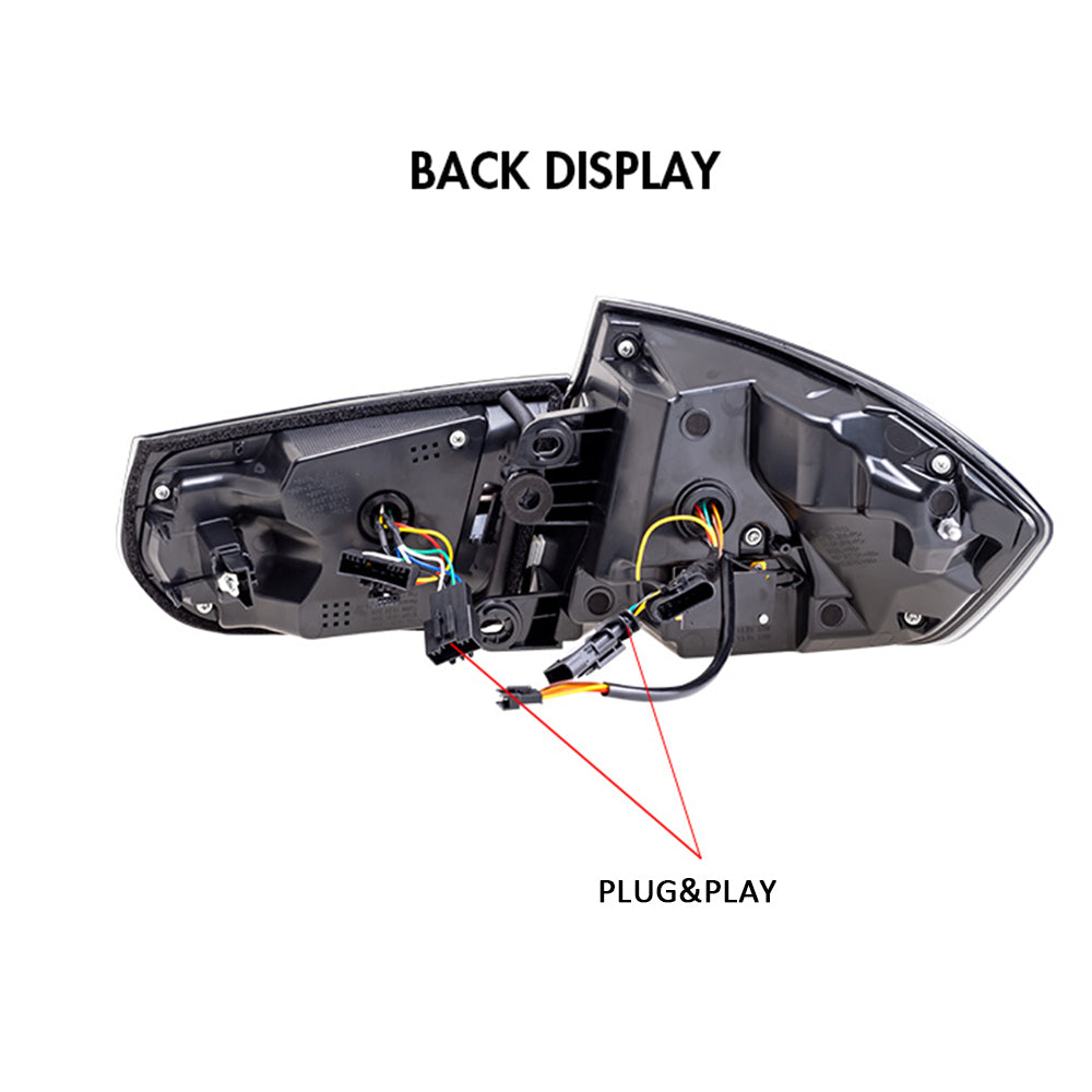 For 2013-2019 BMW 3-Series F30 F35 F80 M3 LED Tail Lights with Sequential Indicator - KuerLED