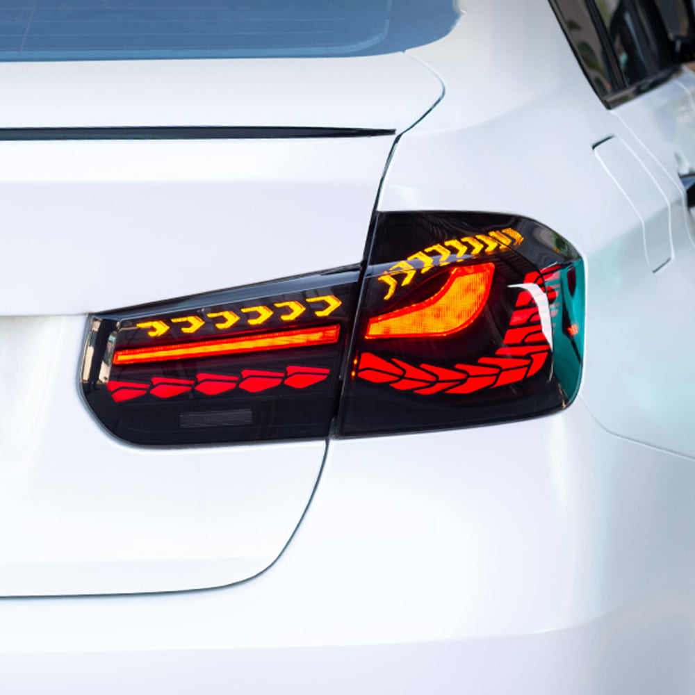 For 2013-2019 BMW 3-Series F30 F35 F80 M3 LED Tail Lights with Sequential Indicator - KuerLED