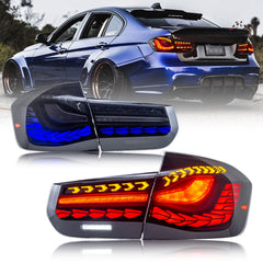 For 2013-2019 BMW 3-Series F30 F35 F80 M3 Led Tail Lights with Sequential Indicator - KuerLED