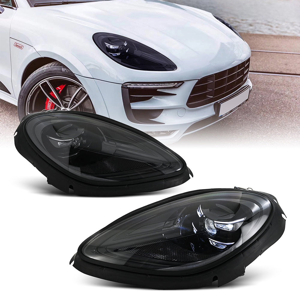 LED Matrix Headlights for 2014–2018 Porsche Macan 95B.1, Full LED Upgrade Assembly w/ DRL & Adaptive High Beam