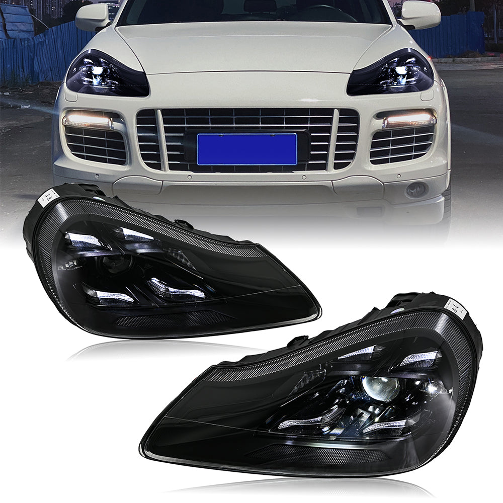 LED Matrix Headlights for 2007–2010 Porsche Cayenne 957, Full LED Upgrade Assembly w/ DRL & Sequential Turn Signal