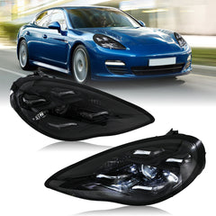 LED Matrix Headlights for 2010–2013 Porsche Panamera 970.1, Full LED Upgrade Assembly w/ DRL & Adaptive High Beam