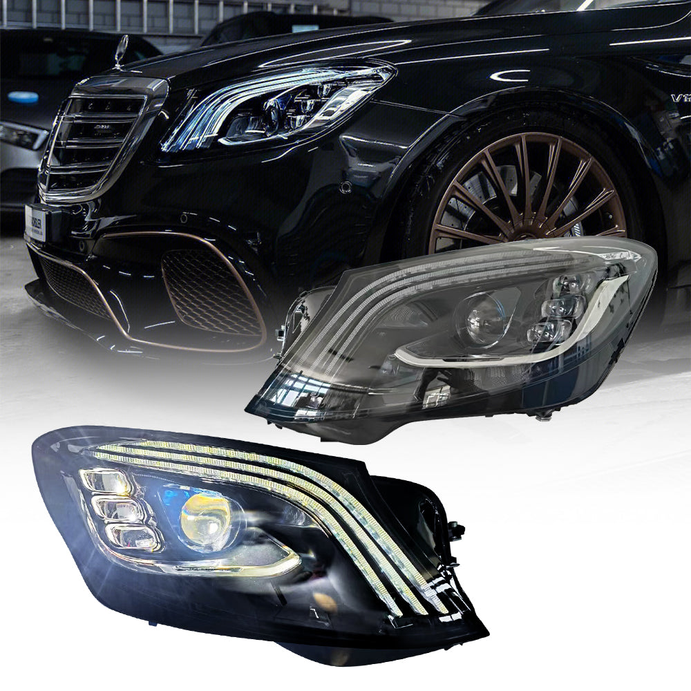 Mercedes-Benz W222 S-Class (2014-2017) LED Headlight, DRL Headlamp Assembly - Kuerled