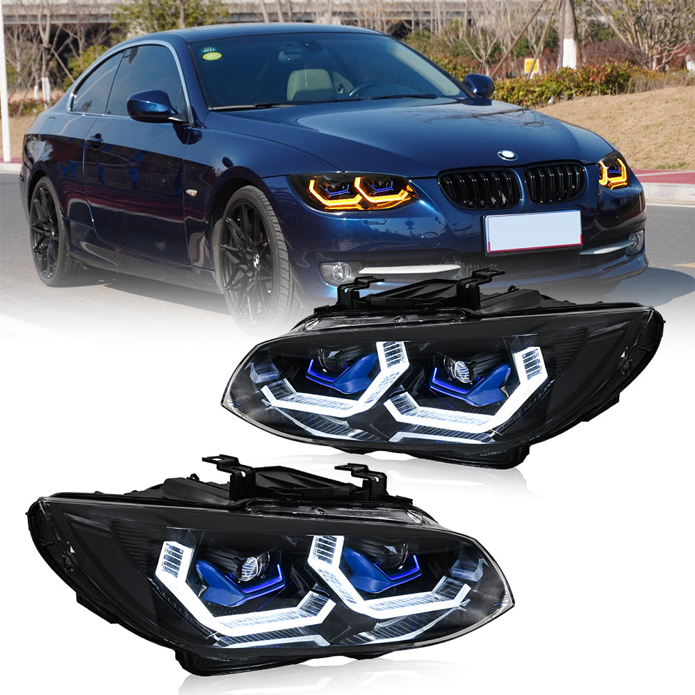 BMW 3-Series LED Headlights (2007-2010 E92/E93/Coupe), Fits 325i/328i/335i, Plug and Play, Easy Installation