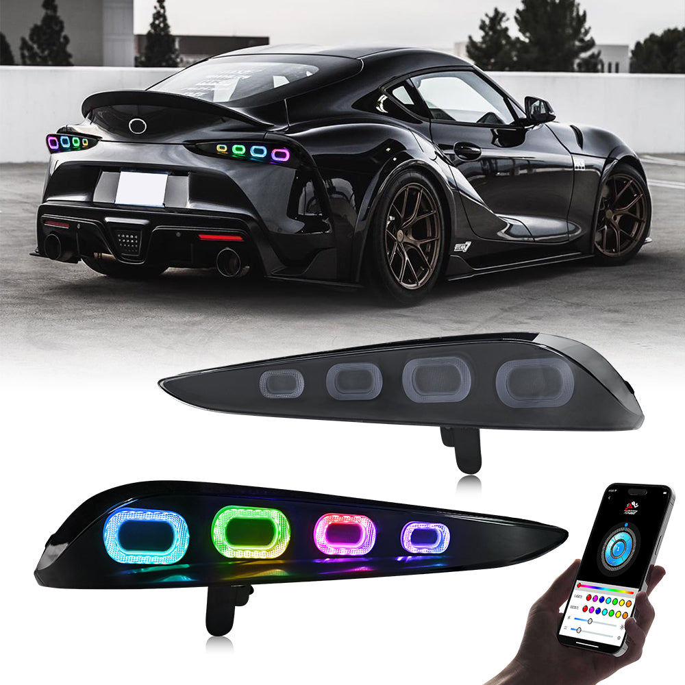 RGB Tail Light for 2020-2024 Toyota GR Supra A90 & A91 Start up Animation DRL Sequential Indicator Rear Lamp Assembly - Kuerled
