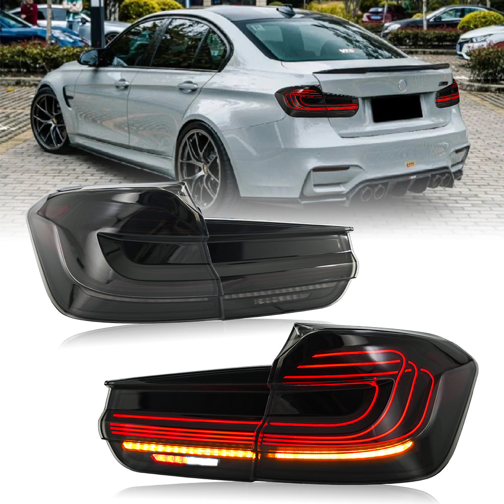 LED Tail Lights for 2013–2018 BMW 3 Series F30 F80 M3 320i 325i 328i 340i | Sequential Turn Signal Rear Lamp Assemblies - Kuerled