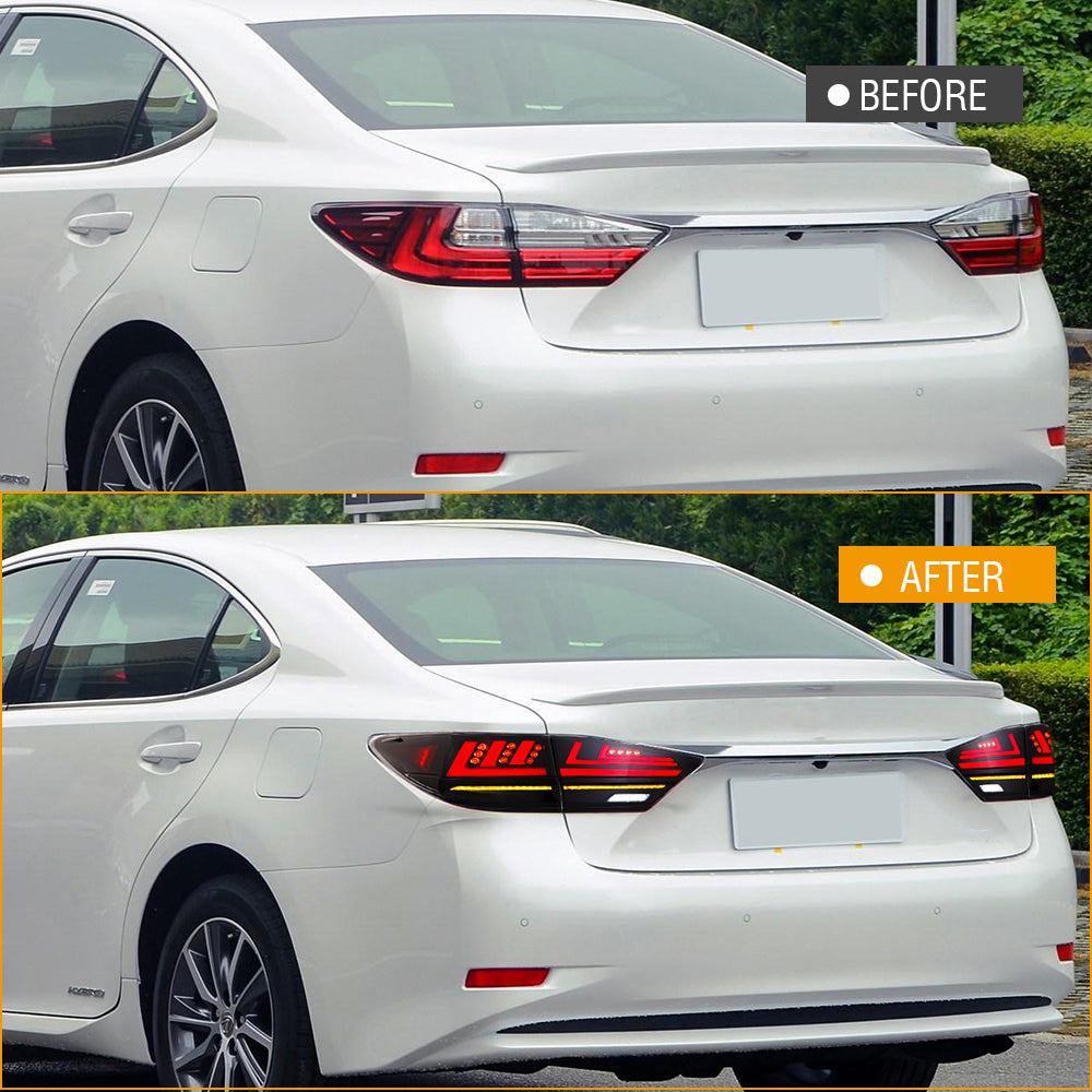 LED Tail Lights for 2013-2018 Lexus ES350/ES300h, Start-up Animation Tail Light Assembly - Kuerled