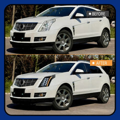 2010-2016 Cadillac SRX LED Headlights, Complete Front Assembly, Halogen Upgrade, Plug & Play - Kuerled