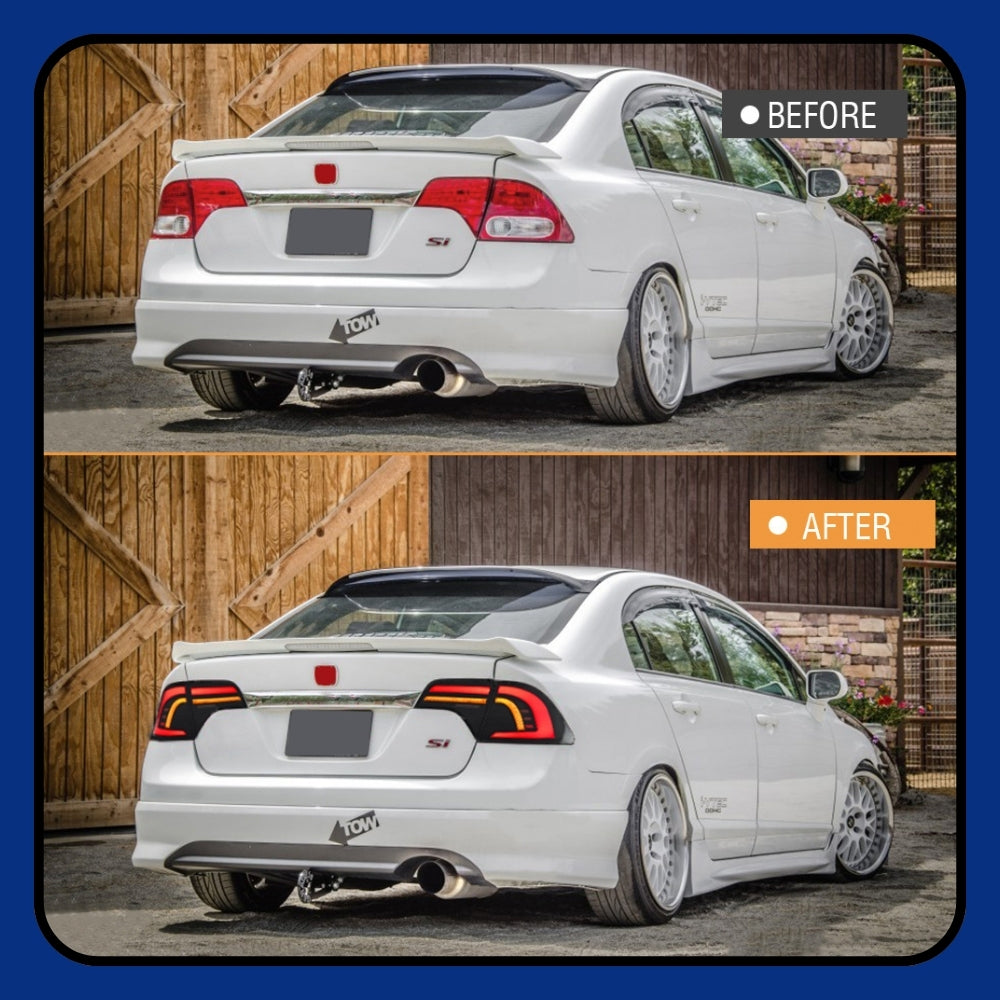 Honda Civic 8th Gen (2006-2011) LED Tail Light, Dynamic Running Light, Plug & Play Upgrade - Kuerled