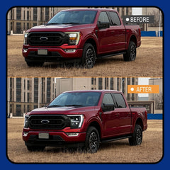 2022-2024 Ford F-150 Full LED Headlights, 14th Generation, P702 Front Assembly, Plug & Play - Kuerled