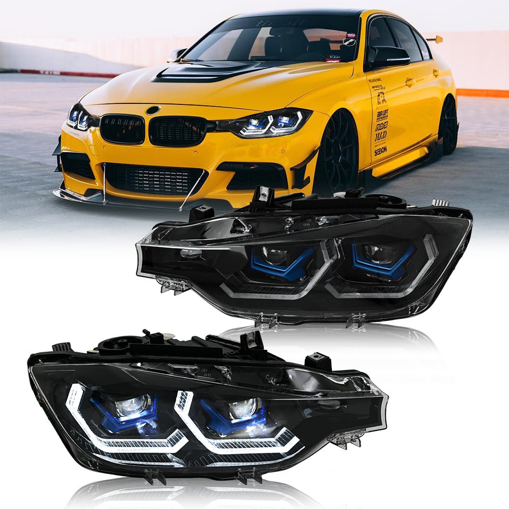 BMW 3-Series (2013-2018 F30/F31 328i/335i) LED Headlight Assembly, Premium Projector Upgrade - Kuerled