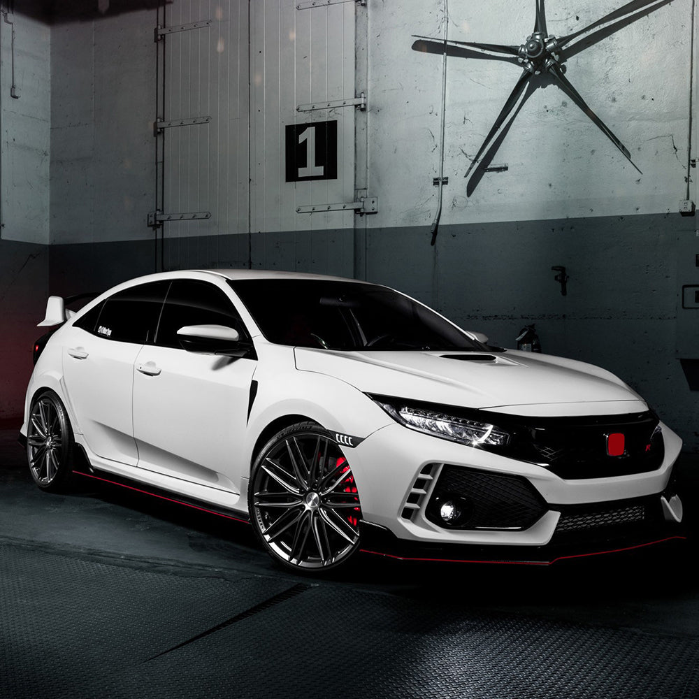 LED Side Marker Lights for 2016-2021 Honda Civic Sedan/Coupe/Hatchback, Smoked Lens & Yellow LED Turn Signal - Kuerled