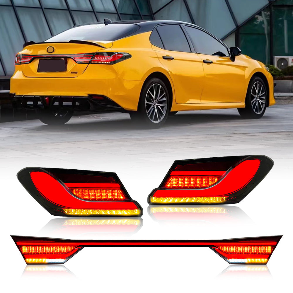 Mods Tail Lights for 2018-2024 Toyota Camry, LED Modified Taillight Assembly (BMW Style) - Kuerled