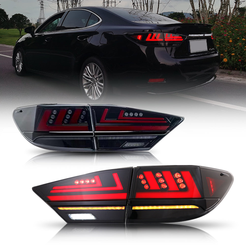 LED Tail Lights for 2013-2018 Lexus ES350/ES300h, Start-up Animation Tail Light Assembly - Kuerled