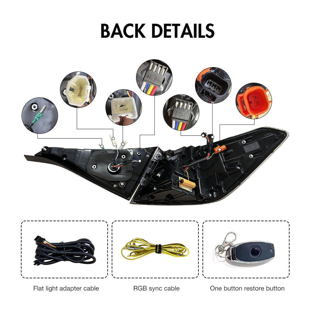 Rgb Led Rear RGB LED Tail Light for Honda Civic 11th Gen 2022-2024 Rear Tail Lights ...