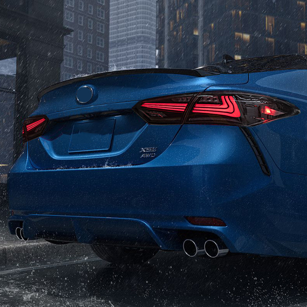 For 2018-2024 Toyota Camry Smoked Led Tail Lights, with Start-up Animation Rear Lights - KuerLED