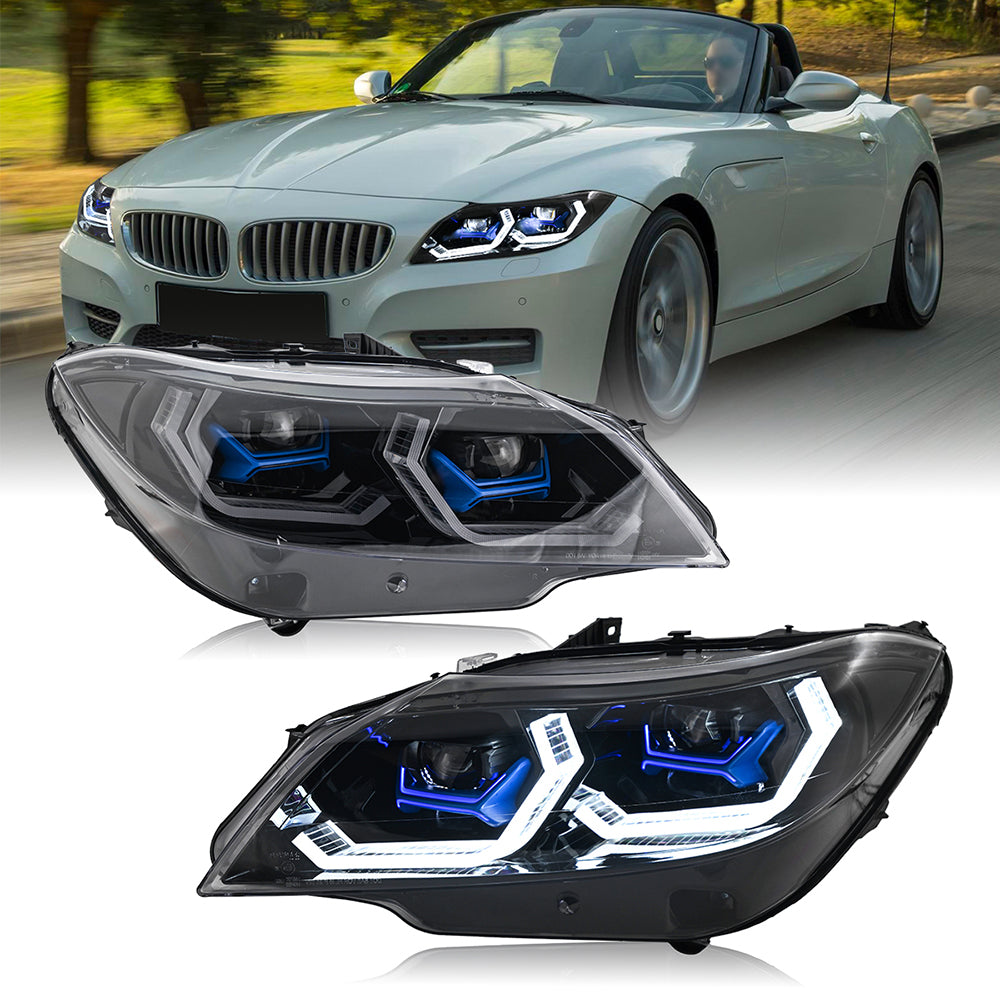 BMW Z4 LED Headlights (2009-2016 E89/Roadster), Fits sDrive28i/sDrive30i/sDrive35i/sDrive35is, Plug and Play, Easy Installation