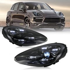 LED Matrix Headlights for 2011–2014 Porsche Cayenne 958.1, Full LED Upgrade Assembly w/ DRL & Adaptive High Beam
