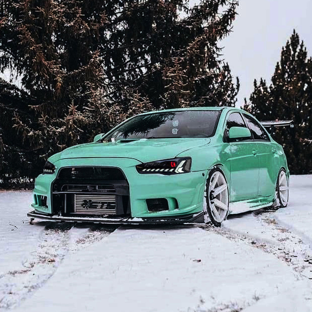 LED Headlights for 2008+ Mitsubishi Lancer & EVO X – Front Lamps with Startup Animation