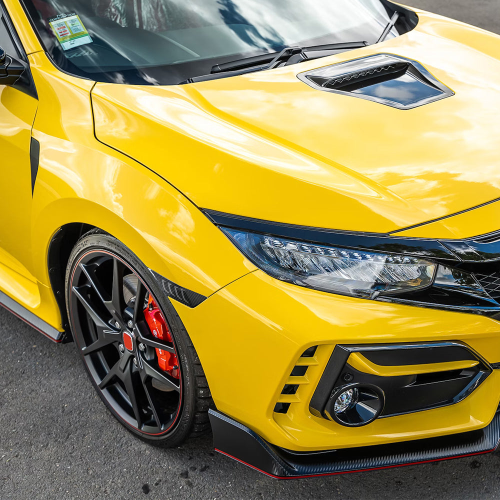LED Side Marker Lights for 2016-2021 Honda Civic Sedan/Coupe/Hatchback, Smoked Lens & Yellow LED Turn Signal - Kuerled
