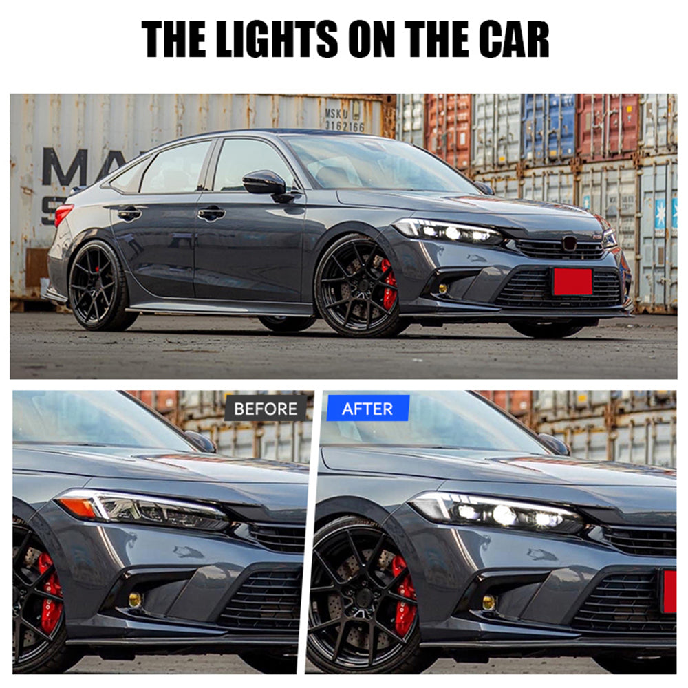 2022-2024 Honda Civic 11th Gen LED Headlights, Premium Upgrade with Evil Eye and Sequential Turn Signals