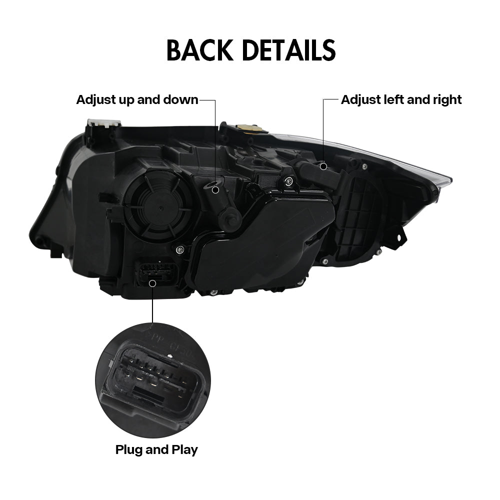 BMW 3-Series LED Headlights (2009-2012 E90/E91), Fits 320i/323i/325/330/335 Halogen/Xenon - Kuerled