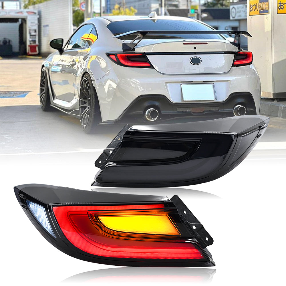 LED Tail Light Assembly for Toyota GR86/ Subaru BRZ 2nd Gen ZN8/ ZD8(2021-2024), Clear/Smoked