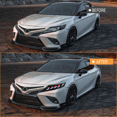 2018-2024 Toyota Camry LE/SE/XLE/XSE/TRD Demon Eye LED Headlights, Quad Projector, Plug & Play