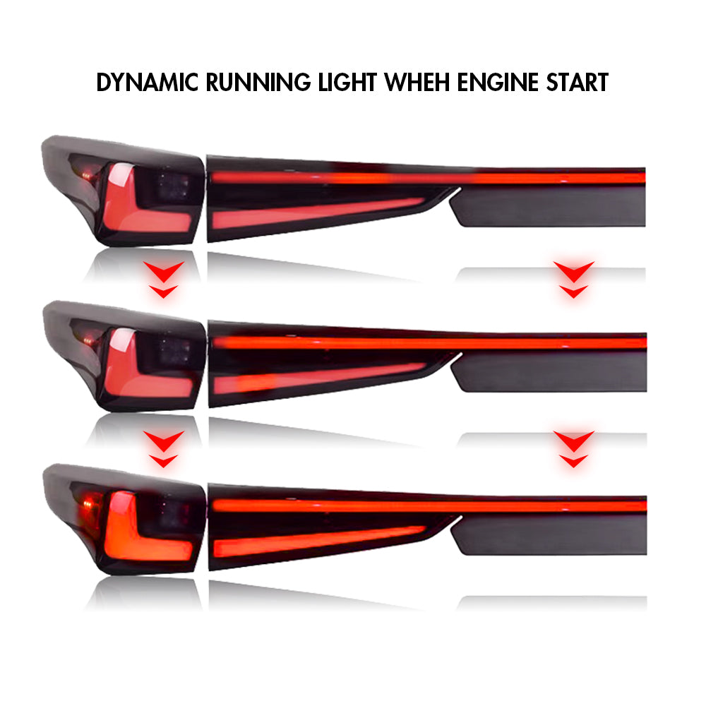 LED Tail Light for 2020-2024 Toyota Highlander with Dynamic Breathing DRL & Sequential Turn Signal