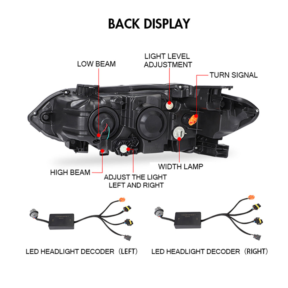 2022-2024 Honda Civic 11th Gen LED Headlights, Premium Upgrade with Evil Eye and Sequential Turn Signals