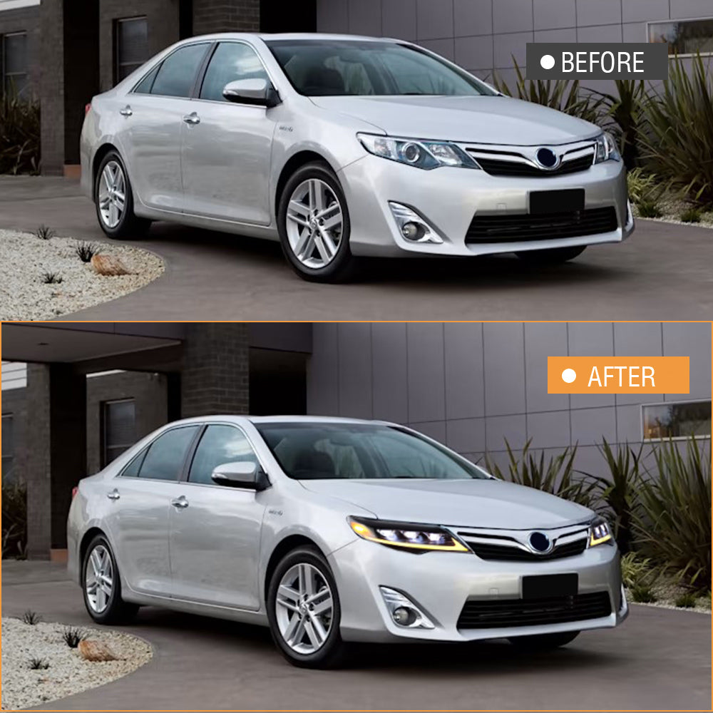 LED Headlight for 2012-2014 Toyota Camry, Animation Sequential Front Lamps - Kuerled