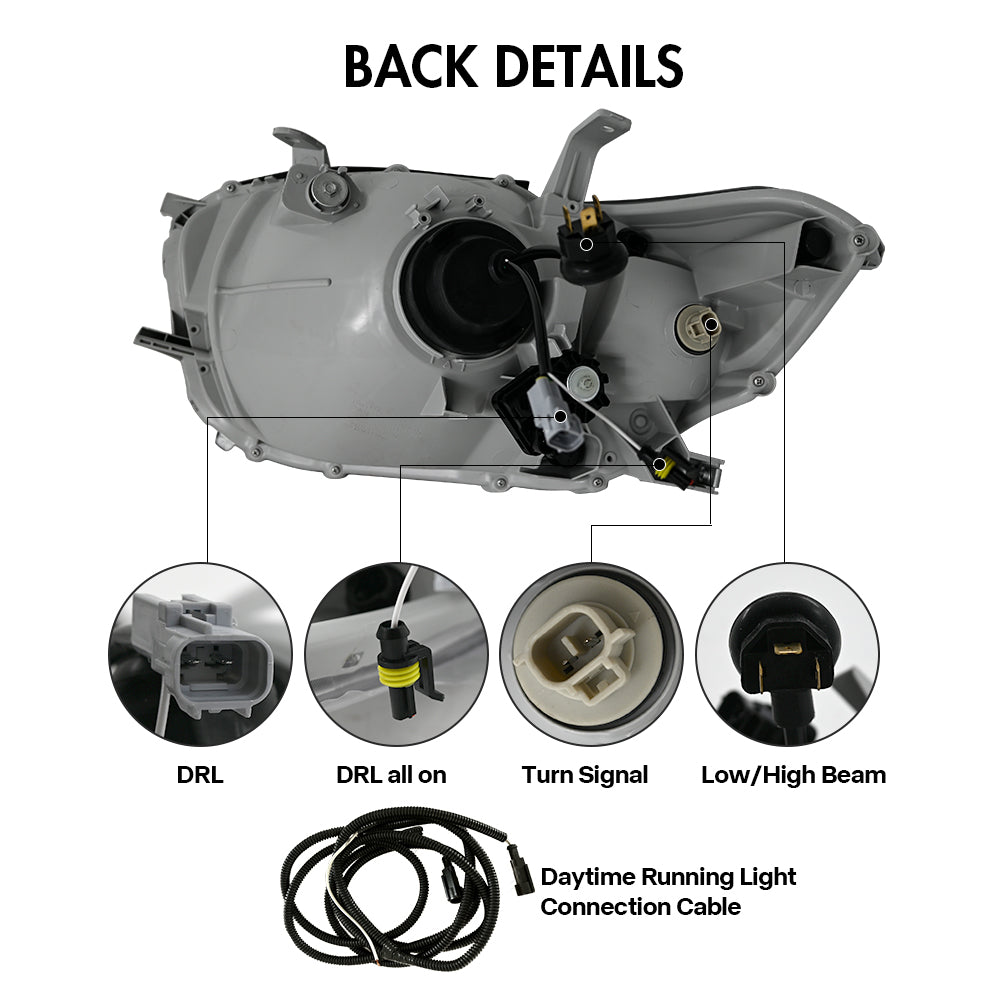 2008-2010 Toyota Highlander LED Headlights, DRL Sequential Turn Signal, Plug & Play