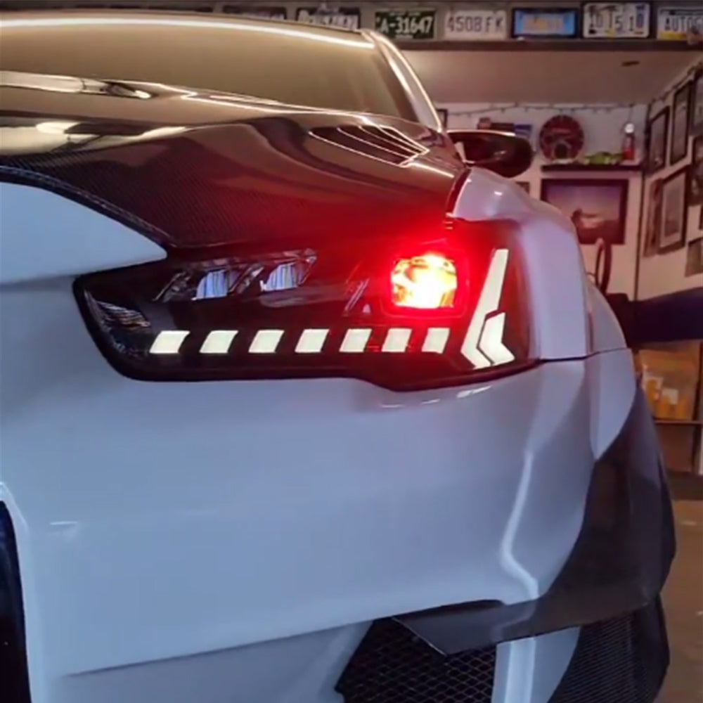LED Headlights for 2008+ Mitsubishi Lancer & EVO X – Front Lamps with Startup Animation