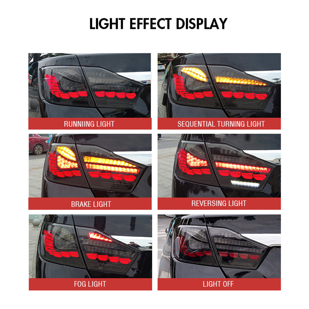 For 2012-2014 Toyota Camry Led Tail Lights with Running Lamp Brake Reverse Turn Signal - KuerLED