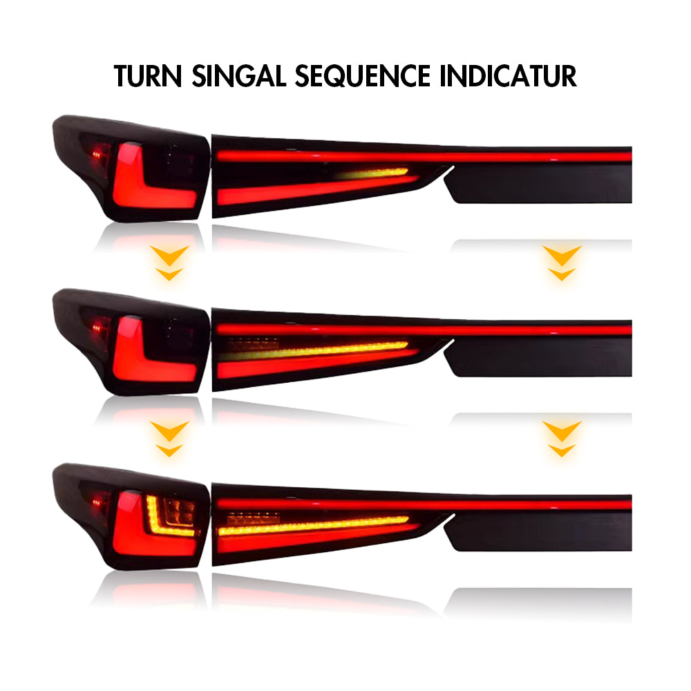 LED Tail Light for 2020-2024 Toyota Highlander with Dynamic Breathing DRL & Sequential Turn Signal